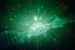 2d Render Of Dna Structure, Abstract Background Stock Photo