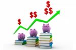 Piggy Bank With Savings Formula Stock Photo