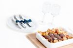 Beef Olives With Vegetables Stock Photo