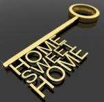 Key With Sweet Home Text Stock Photo