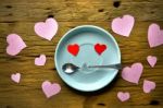 Coffee And Love Of Valentine Day Concept Of Love Stock Photo