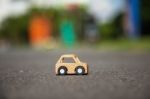 Wooden Car Model Stock Photo