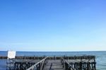 Wooden Bridge For Sea View.wooden Stock Photo