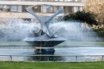 Fountain Next To Westminster Bridge In London Stock Photo