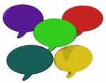 Blank Speech Balloon Shows Copy Space For Thought Chat Or Idea Stock Photo