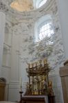 Interior View Of The Collegiate Church In Salzburg Stock Photo