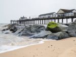 View Of Southwold Pier In Suffolk Stock Photo