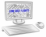 Low Cost Flights Indicates Airplane Aircraft And Fly Stock Photo