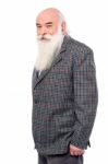 Handsome Old Man In Suit Stock Photo