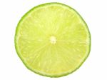 Green Lime Slice On White Stock Photo