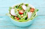 Vegetable Salad In Bowl Stock Photo