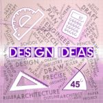 Design Ideas Represents Concepts Designed And Plans Stock Photo