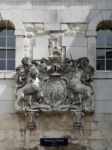 Royal Coat Of Arms Above The Entrance To The Middle Tower Of The Stock Photo