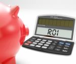 Roi Calculator Shows Investment Return Or Profitability Stock Photo