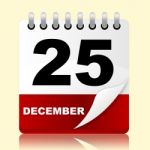 Twenty Fifth Indicates New Year And 25 Stock Photo