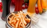 Fresh French Fries On A Bucket Stock Photo