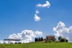 Farmland In Val D'orcia Tuscany Stock Photo