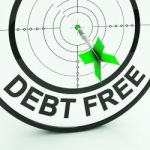 Debt Free Shows Wealth With Zero Loans Stock Photo