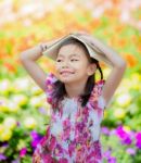 Asian Girl Reading A Book Stock Photo