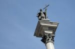 Zygmunts Column In The Old Town Market Square In Warsaw Stock Photo