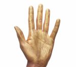 Golden Hand Stock Photo