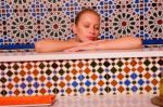 Woman In Bathtub Stock Photo