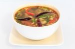 Hot Spicy And Sour Thai Cuisine Soup Stock Photo