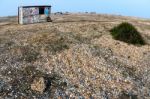 Old Shacks And Boats On Dungeness Beach Stock Photo