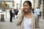 Young Woman In The City Stock Photo