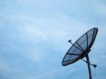 Black Satellite Dish Stock Photo