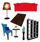 Living Room Furniture Stock Photo