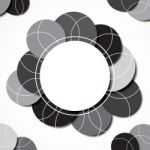 Abstract Blank Geometric Circle With Drop Shadow Background Stock Photo