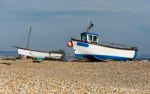 Fishing Boats On Dungeness Beach Stock Photo