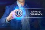 Crypto-currency,  Bitcoin Internet Virtual Money. Currency Techn Stock Photo