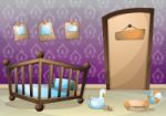 Cartoon  Illustration Interior Kid Room With Separated Layers Stock Photo