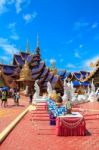 The Most Beautiful Temple In Sukhothai Wat Pipat Mongkol Temple Stock Photo