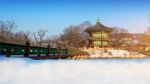 Gyeongbokgung Palace In Winter,korea Stock Photo