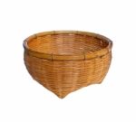 Brown Wicker Basket Stock Photo