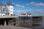 Cardiff Uk March 2014 - View Of Penarth Pier Stock Photo