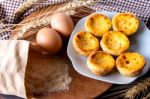 Egg Tart Stock Photo