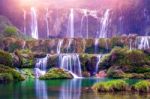 Jiulong Waterfall In Luoping, China Stock Photo