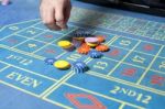 Casino Roulette Table Stock Photo