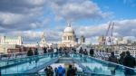 Millennium Bridge And St Pauls Cathedral Stock Photo