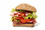 Sandwich With Ham Stock Photo