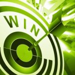 Win Target Means Successes And Victory Stock Photo