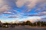 Admiring The Evening Sky At Te Anau Stock Photo