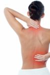 Woman Having Body Pain Stock Photo