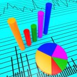 Graph Report Shows Infochart Document And Investment Stock Photo