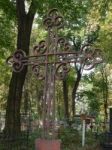 Crosses On Graves Cemetery And Fences  Stock Photo