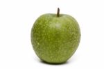 Single Fresh And Healthy Green Apple Stock Photo